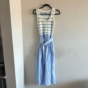 Striped Sleeveless Knit Dress